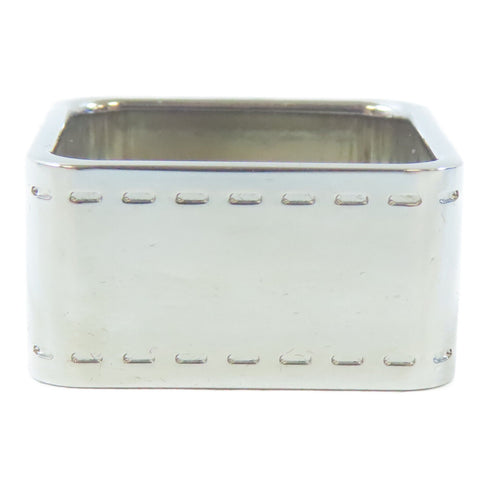 HERMES Scarf Ring Metal Silver