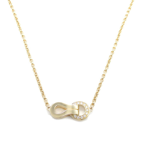 CARTIER Agrafe Diamond Necklace 18K Pink Gold