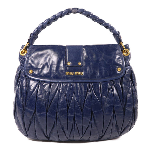 Miu Miu GHW 2 Way Shoulder Bag RR1300 Calfskin Leather