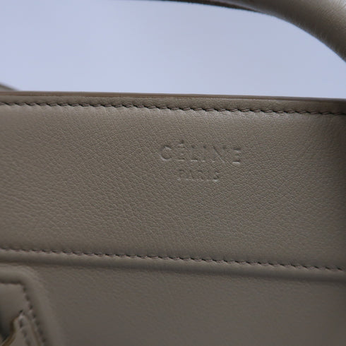 CELINE GHW Hand Bag Handbag Calfskin Leather 169953 Grey