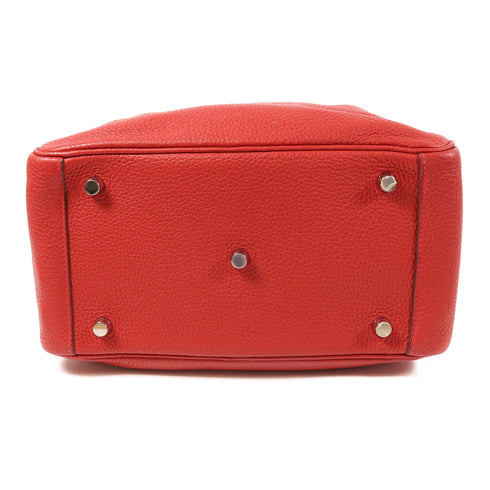 HERMES PHW Lindy 26 2 way Shoulder bag Clemence Leather Rouge Casaque