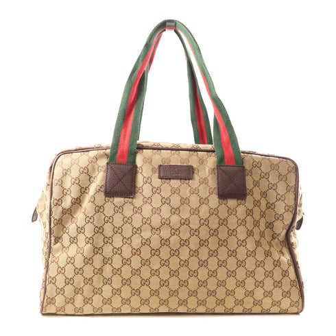 GUCCI Boston Bag Travel Bag 153240 GG Canvas