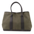 HERMES PHW Garden Party PM Handbag Tote Bag Canvas Green