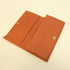 GUCCI GG GHW Long Wallet Calfskin Leather Orange