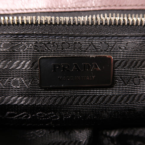 PRADA GHW Shoulder Bag Nylon/Calfskin Leather Purple