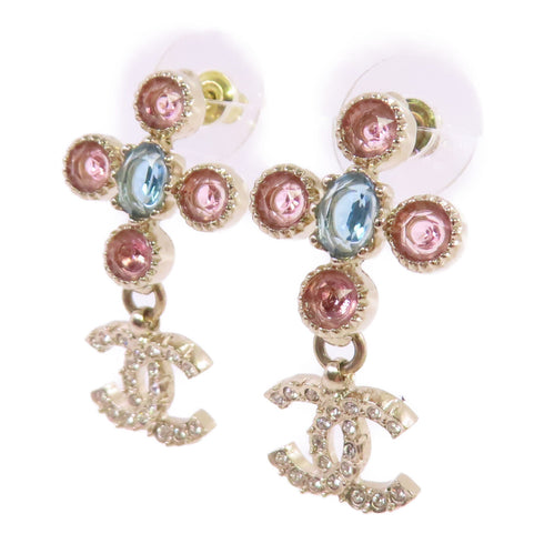 CHANEL CC GHW CC Earrings C21 Metal Rhinestone