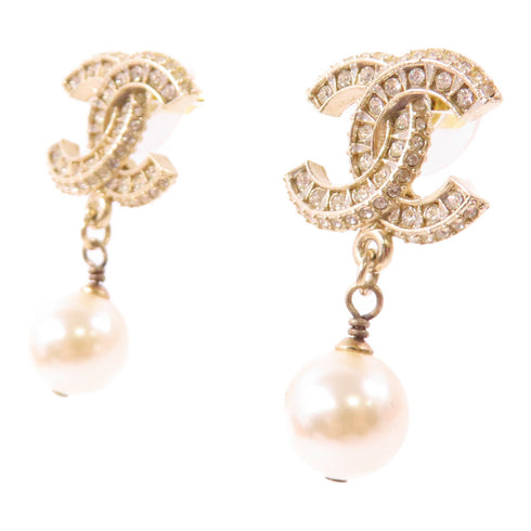 CHANEL CC Earrings Accessories Metal Gold v4