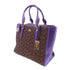 COACH GHW 2way Shoulder Bag Canvas Purple Brown