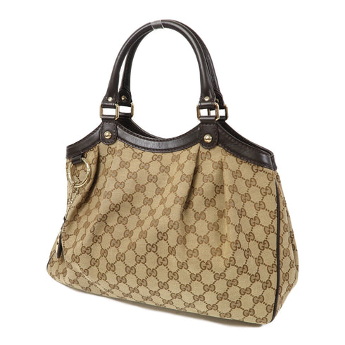 GUCCI GG GHW Shoulder Bag 211944 Canvas Brown v1