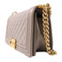 CHANEL CC GHW Boy 25 Chain Shoulder Bag A67086 Calfskin Leather Grey