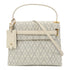 Valentino GHW 2 Way Shoulder Bag Calfskin Leather/Tweed Grey/White