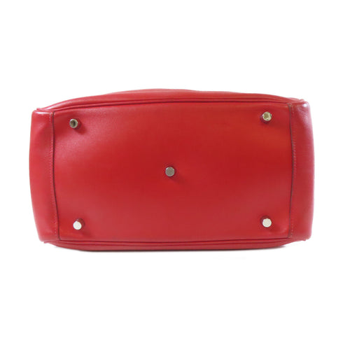 HERMES PHW Lindy 30 2 Way Shoulder Hand Bag Veau Swift Leather Rouge Casaque