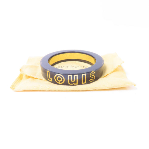 LOUIS VUITTON LV Bracelet Accessories GA0142 PVC Black Gold