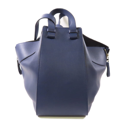 LOEWE SHW Hammock 2 Way Shoulder Bag Calfskin Leather Navy