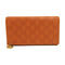 GUCCI GG GHW Long Wallet Calfskin Leather Orange