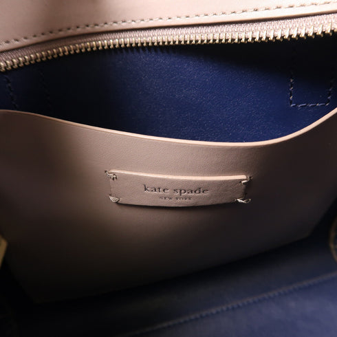 Kate Spade SHW 2 Way Shoulder Bag Handbag Calfskin Leather Grey Gray