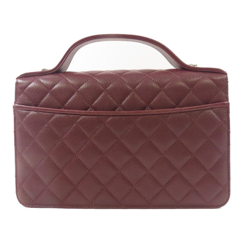 CHANEL CC University Chain 2 Way Bag A93537 Calfskin Leather