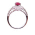 Jewelry 1.77ct Ruby 0.53ct Diamond Ring US#5.75 18K White Gold