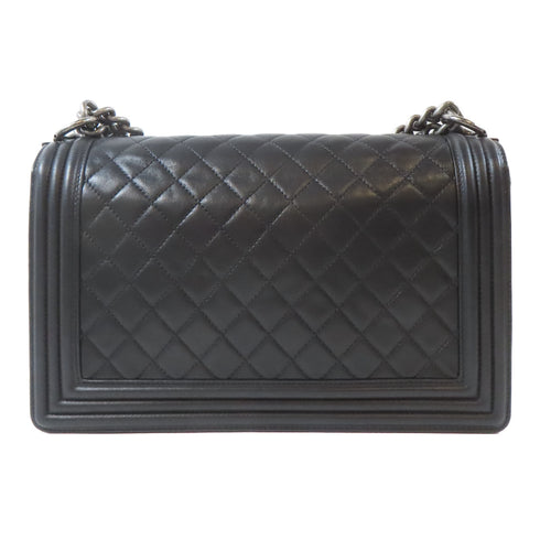 CHANEL Quilted CC Boy Chanel 28 Chain Shoulder #19613843 Lambskin Leather Black