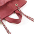 CHANEL CC SHW 2 Way Chain Shoulder Bag Calfskin Leather Red