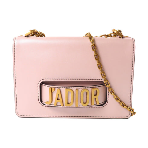 Christian Dior CD GHW J'adore Chain Shoulder Bag Calfskin Leather Pink