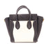 CELINE GHW Nano Luggage 2 Way Shoulder Bag Handbag Calfskin Leather Black White