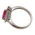 FINE JEWELRY 1.38ct Pink Sapphire 0.3ct Diamond 0.34ct Ruby Ring PT900 US#4.5