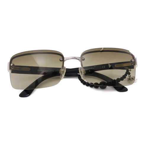 CHANEL CC Sunglasses Accessories PVC Khaki