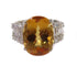 Fine Jewelry 8.72ct Topaz 0.68ct Diamond Ring US#5.75 PT900 Platinum