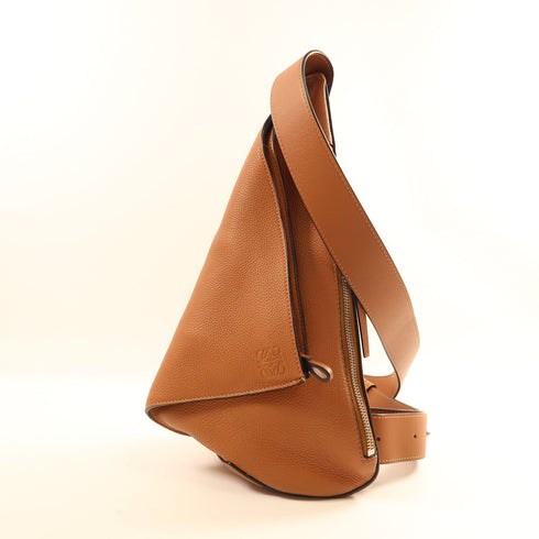 LOEWE SHW Anton Shoulder Bag Calfskin Leather Brown
