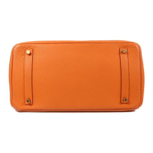 HERMES GHW Birkin 35 Hand Bag Togo Leather