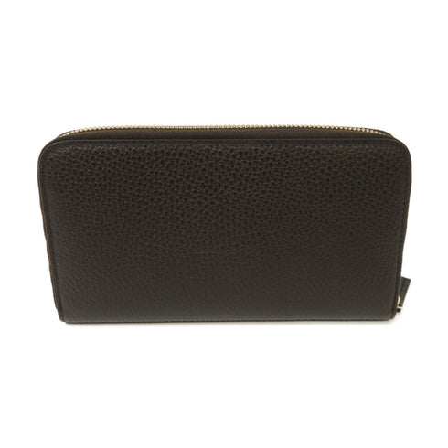 GUCCI GG GHW Long Wallet 49347 Calfskin Leather Brown