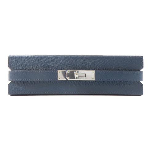 HERMES PHW Domino Set Epsom Leather Blue