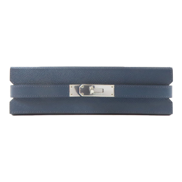 HERMES PHW Domino Set Epsom Leather Blue