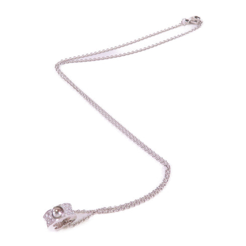 LOUIS VUITTON LV Diamond Empreinte Necklace CI8402 18K White Gold