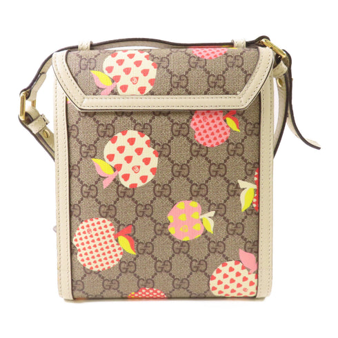 GUCCI GG GHW GG Emboss Messenger Bag Shoulder Bag 625782 Coated Canvas Brown