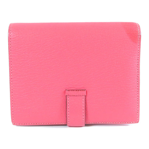 HERMES PHW Bearn Wallet Chevre Leather Rose Azalee Pink