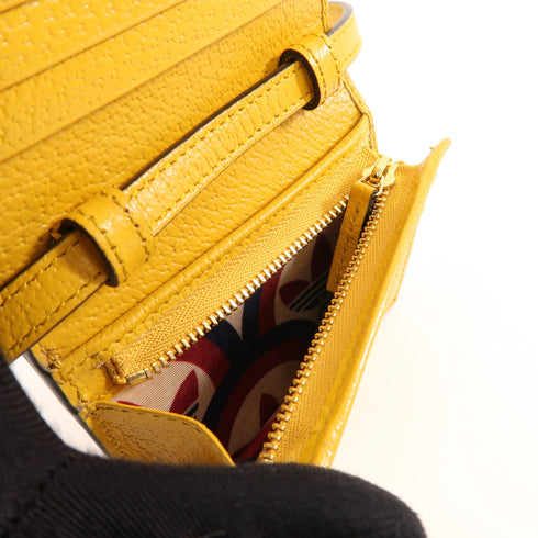 GUCCI GG GHW Shoulder Bag Crossbody 702248.0416 Calfskin Leather Yellow