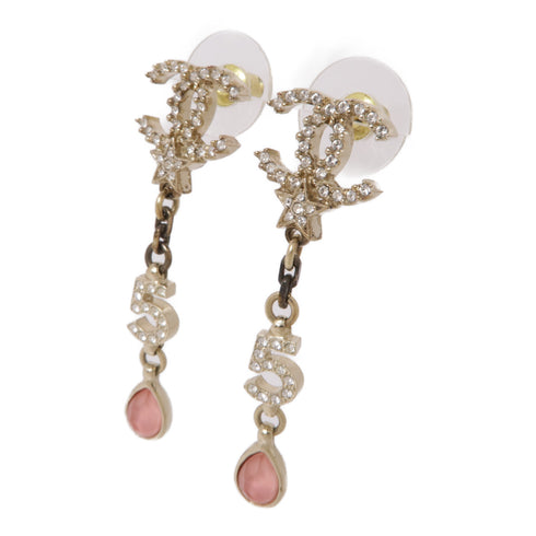 CHANEL CC Earrings C22s Matel Pink/Gold