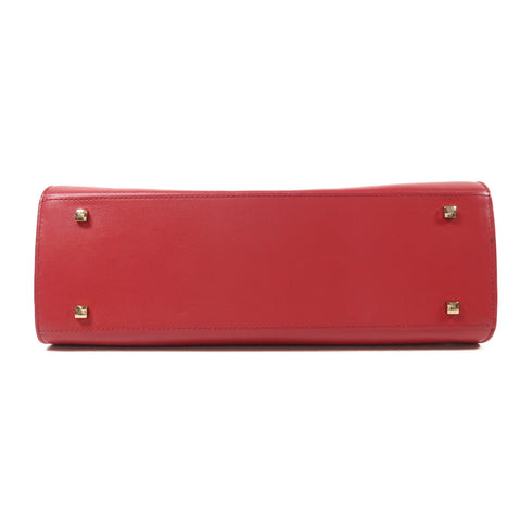 Delvaux GHW 2 Way Shoulder Bag Calfskin Leather