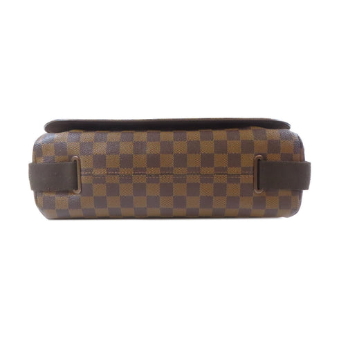 LOUIS VUITTON LV GHW Brooklyn GM Shoulder Bag Damier Ebene Brown