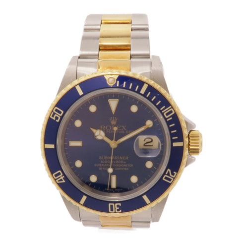 ROLEX Submariner Date Automatic Watch 16613LB(1998) Steel 18K Yellow Gold Blue