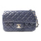 CHANEL Quilted CC SHW Classic 20 Chain Shoulder Bag A69900 Lambskin Leather Navy