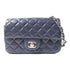 CHANEL Quilted CC SHW Classic 20 Chain Shoulder Bag A69900 Lambskin Leather Navy