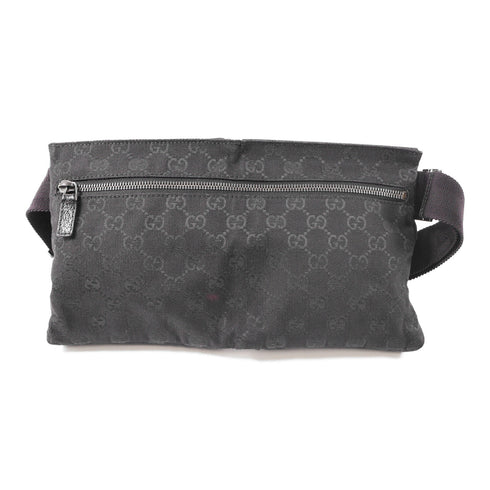 GUCCI GG SHW Waist Bag Canvas Black