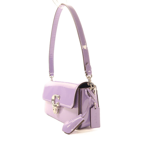 COACH SHW 2 Way Shoulder Bag Patent Leather Purple