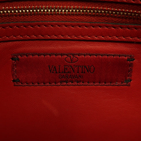 Valentino GHW Garavani Rockstud Accessory Pouch Calfskin Leather Pink/Green