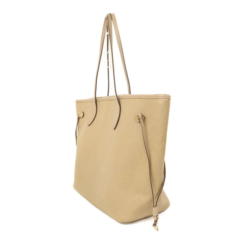 LOUIS VUITTON LV GHW Neverfull MM Shoulder Bag M45686 Monogram Empreinte Beige