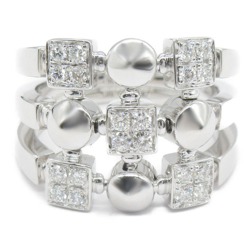 BVLGARI Lucia Diamond Ring 18KWG White Gold Used US#7.5 BVLGARI#55