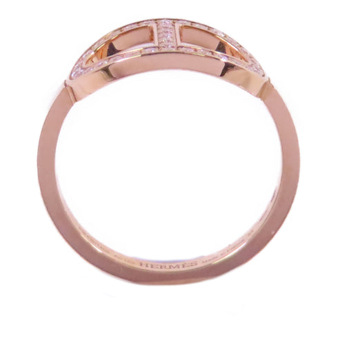 HERMES Chaine D Ancre Contour Diamond Ring #53 US#6.25 18K Rose Gold